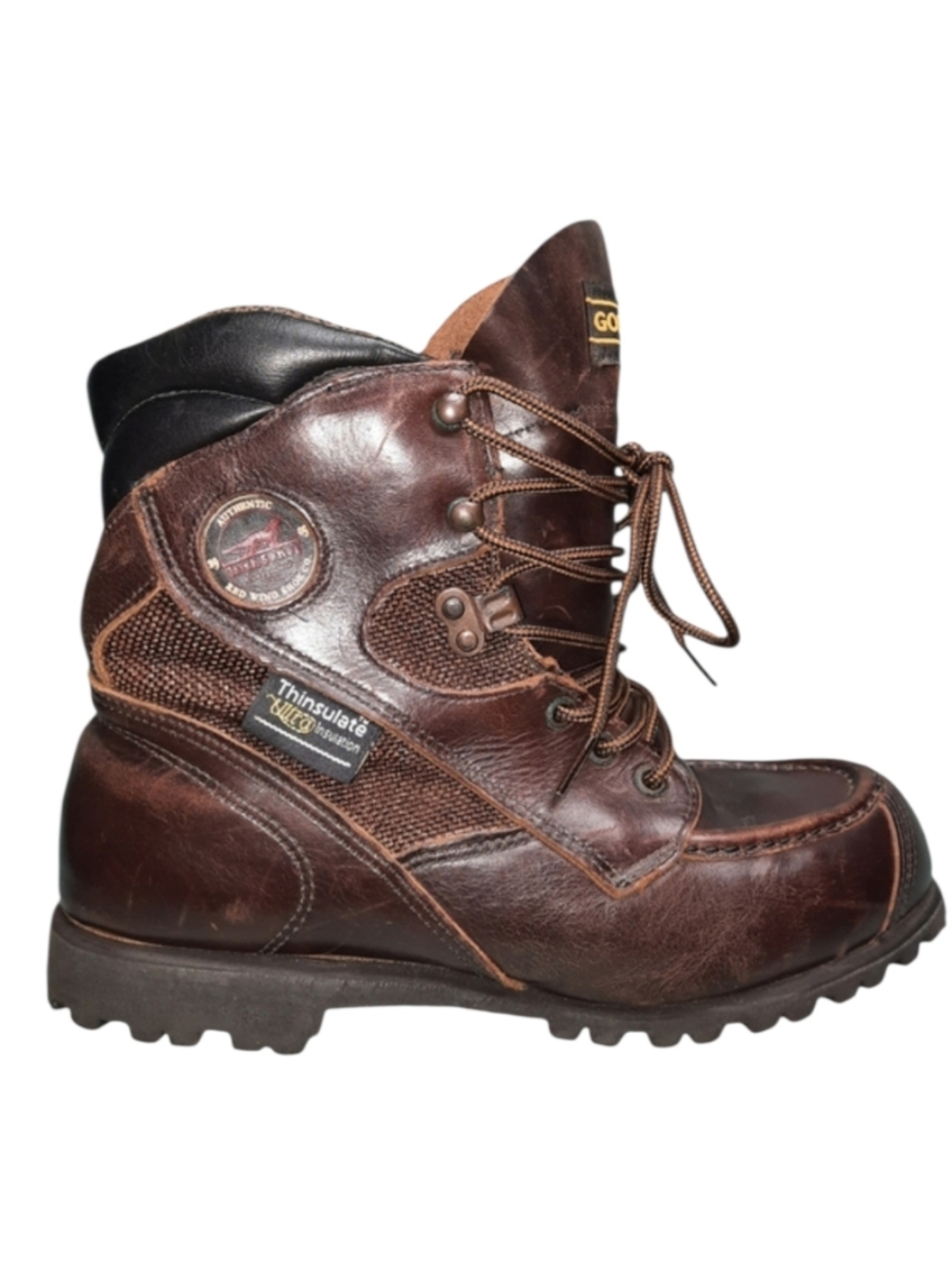 Red Wing Irish Setter VTG Hunt Boots Leather Gore-Tex Thinsulate Moc Toe SZ 9B